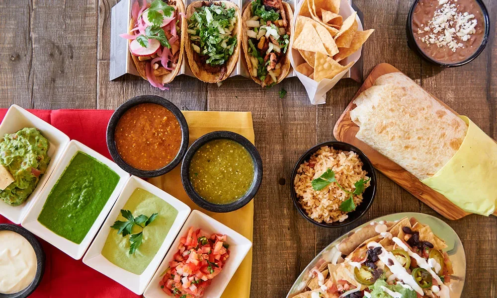 Benny's Tacos food spread
