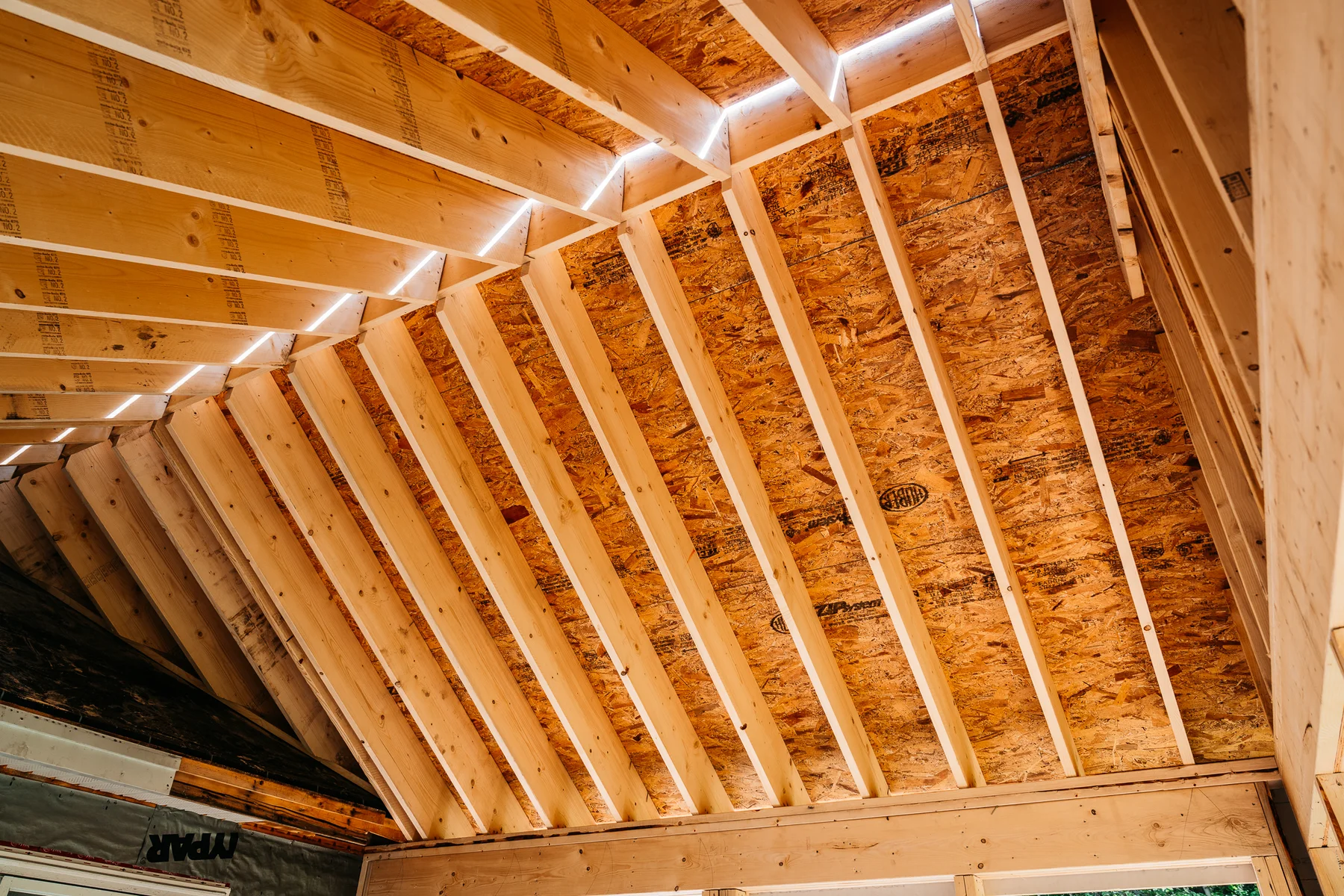 Porch framing at the start of construction