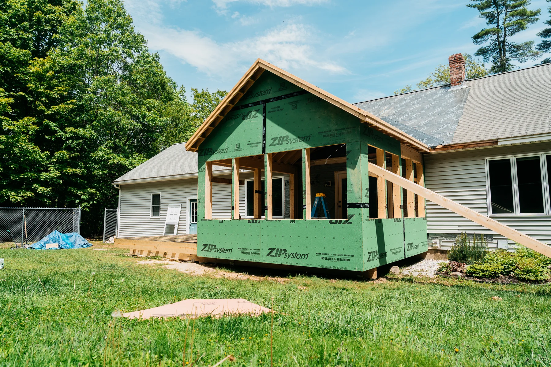 Porch construction nearing completion