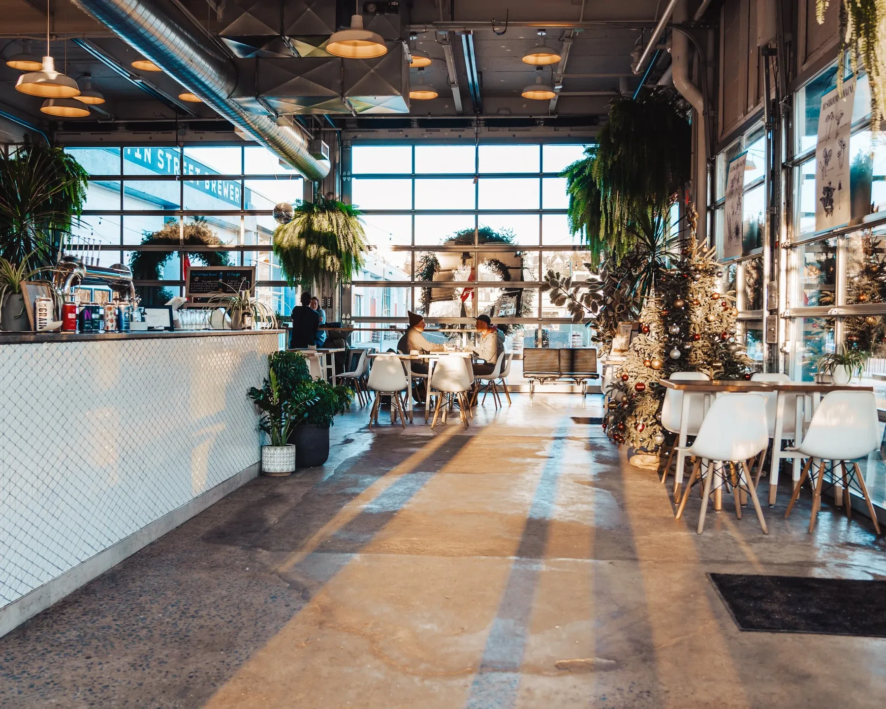 Bright Maine brewery taproom interior